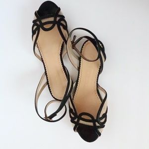 Charlotte Olympia Octavia black/mesh flat sandals